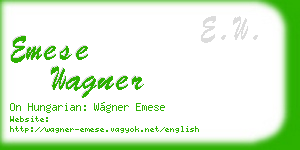 emese wagner business card